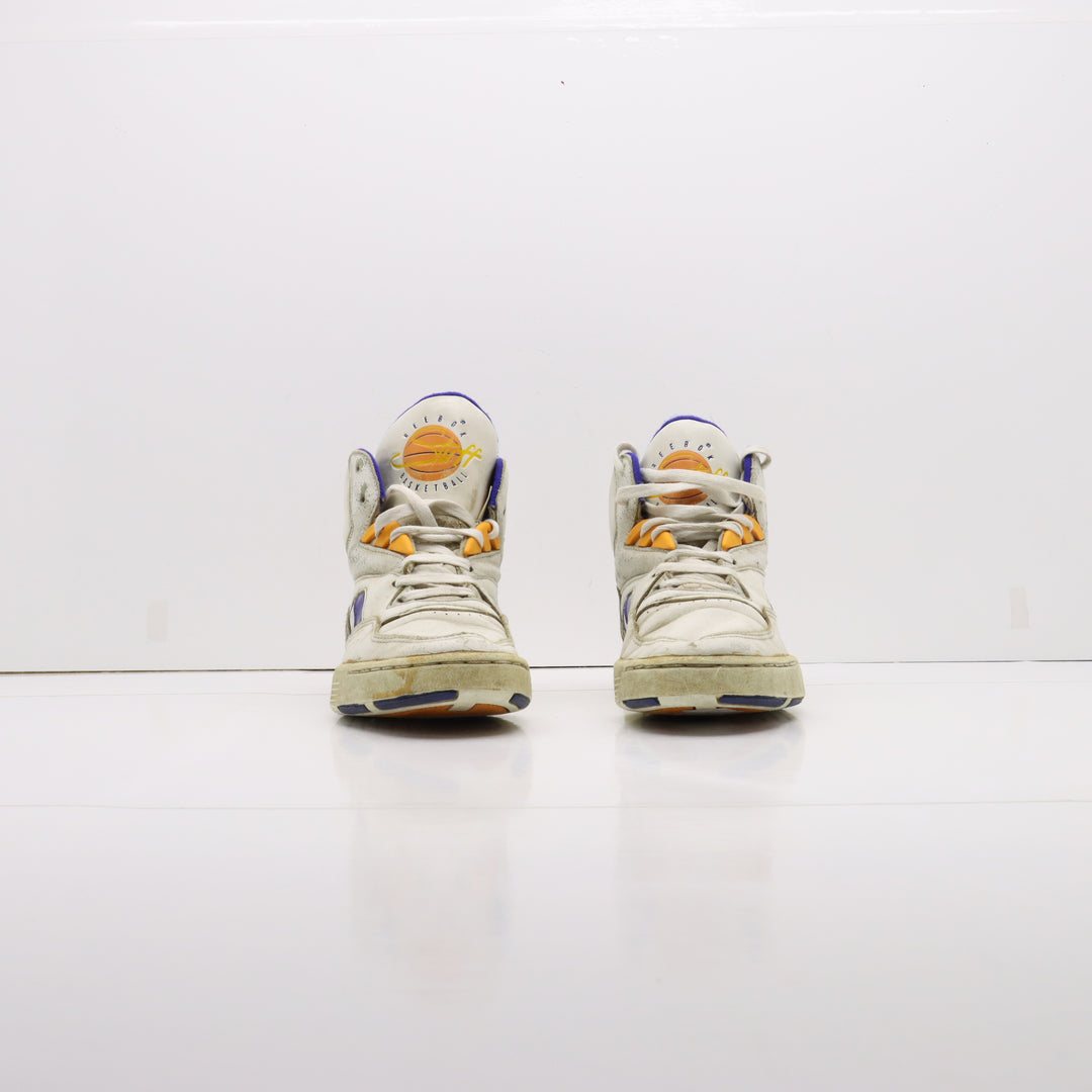 Reebok Stuff Hi Basketball Vintage Alte Bianco e Blu Eur 40 Unisex