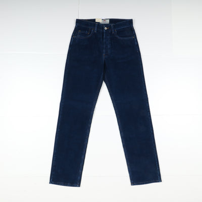 Levi's 451 Cord Jeans Original Fit Jeans W32 L34 Blu in Velluto Unisex Vita Alta Dead Stock W/Tags