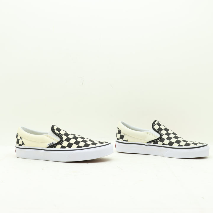 Vans Slip On Basse Bianche e Nere a Scacchi Eur 36 Unisex w/Tags