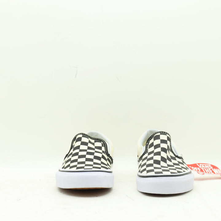 Vans Slip On Basse Bianche e Nere a Scacchi Eur 36 Unisex w/Tags