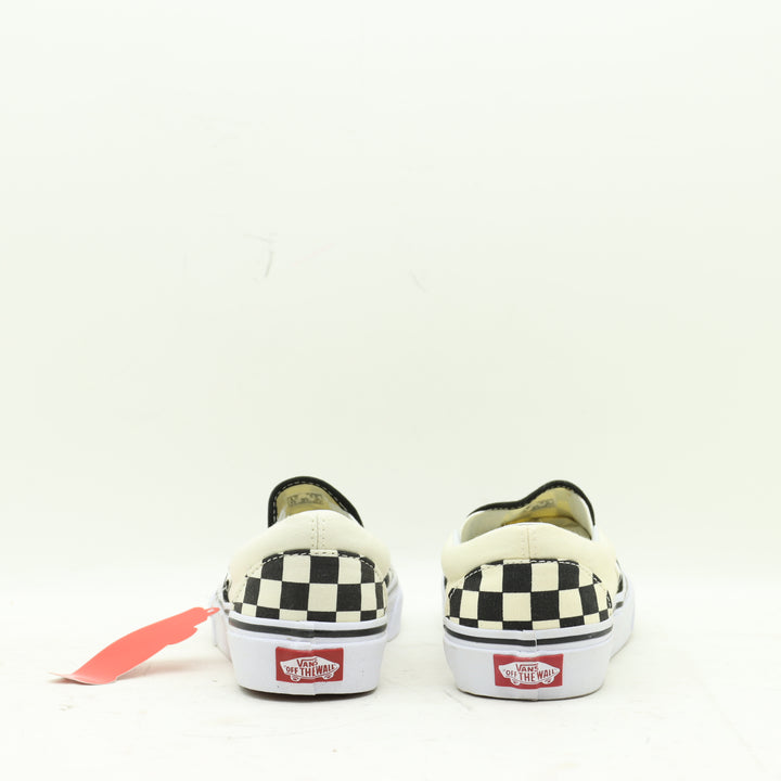 Vans Slip On Basse Bianche e Nere a Scacchi Eur 36 Unisex w/Tags