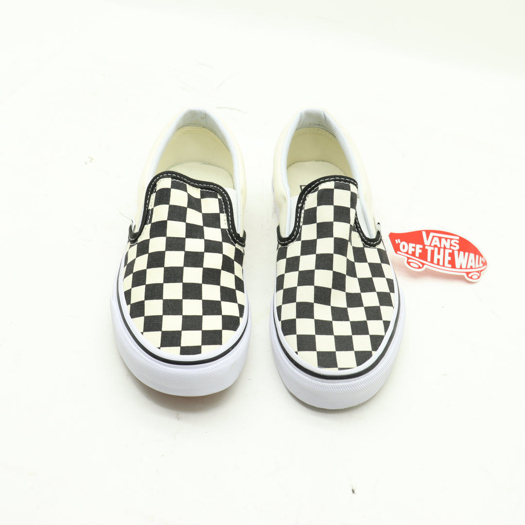 Vans Slip On Basse Bianche e Nere a Scacchi Eur 36 Unisex w/Tags