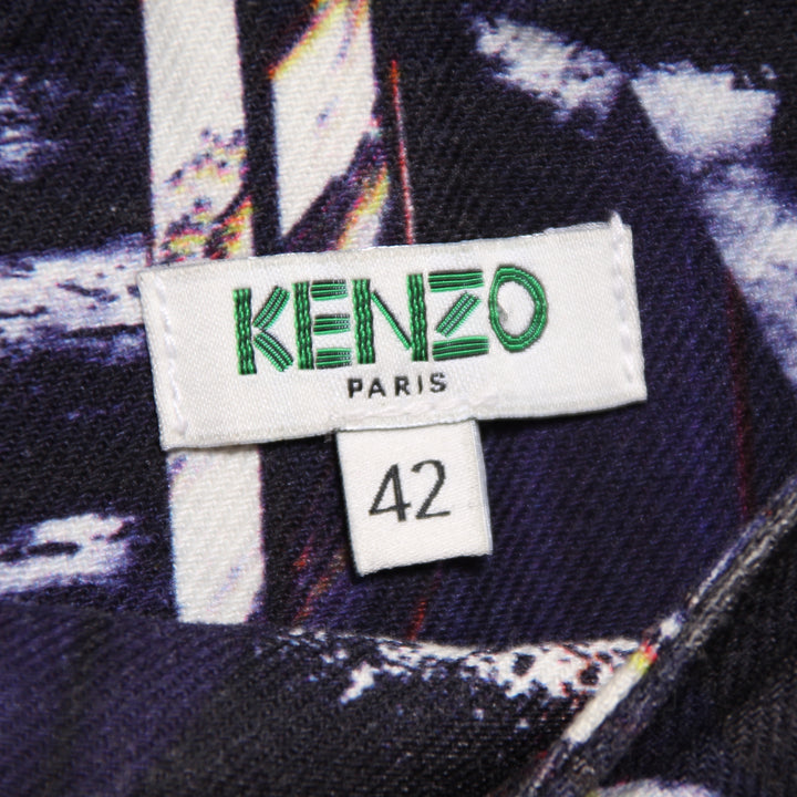 Kenzo Dèposè Gonna Blu con Fantasia Donna