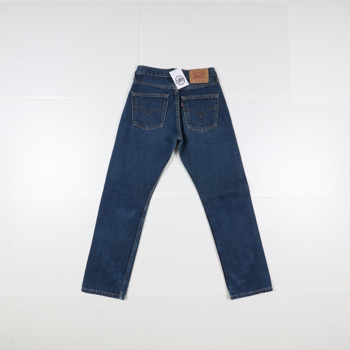 Levi's 535 Custom W29 L30 Denim Strappato Unisex Vita Alta