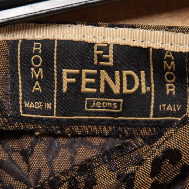 Fendi Jeans Gonna Vintage Maculata Taglia 42 Donna