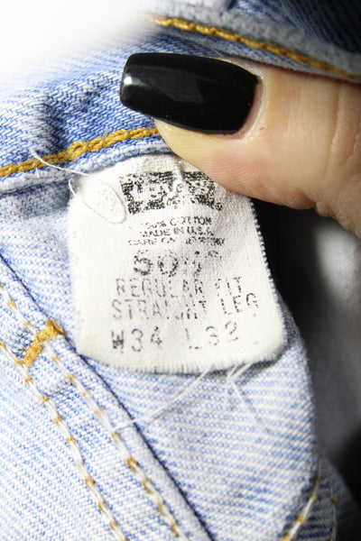 Levi's 505 Relaxed Fit Denim Made In USA W34 L32 Vintage