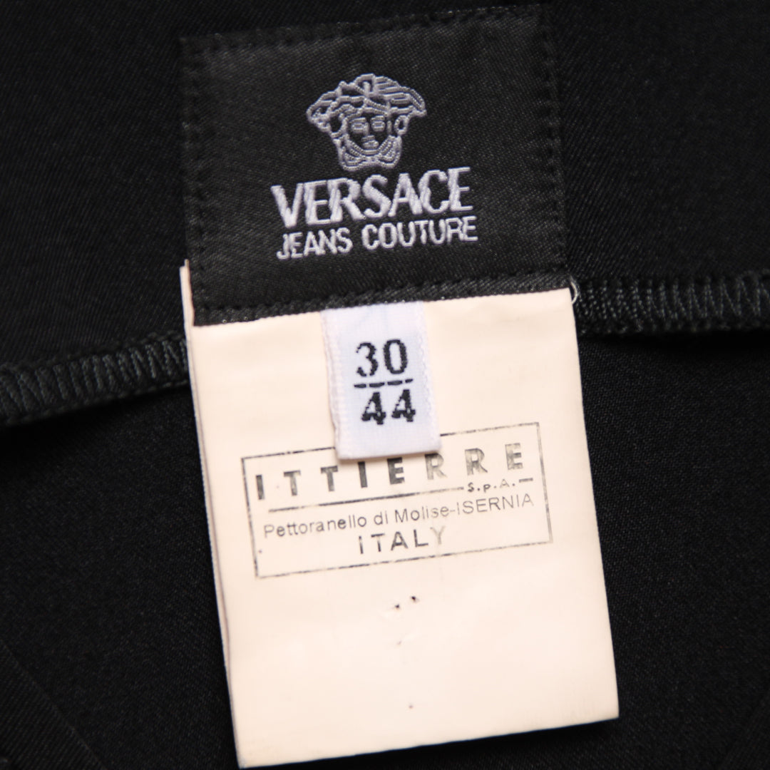 Versace Jeans Couture Vestito Vintage Nero Taglia 44 Donna