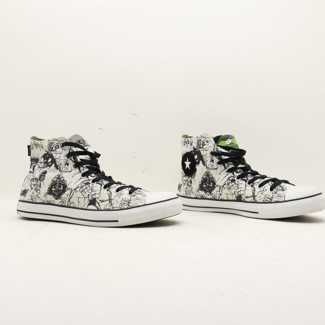 Converse All Star Gorillaz Limited Edition Alte Nere e Bianche Eur 45 Unisex