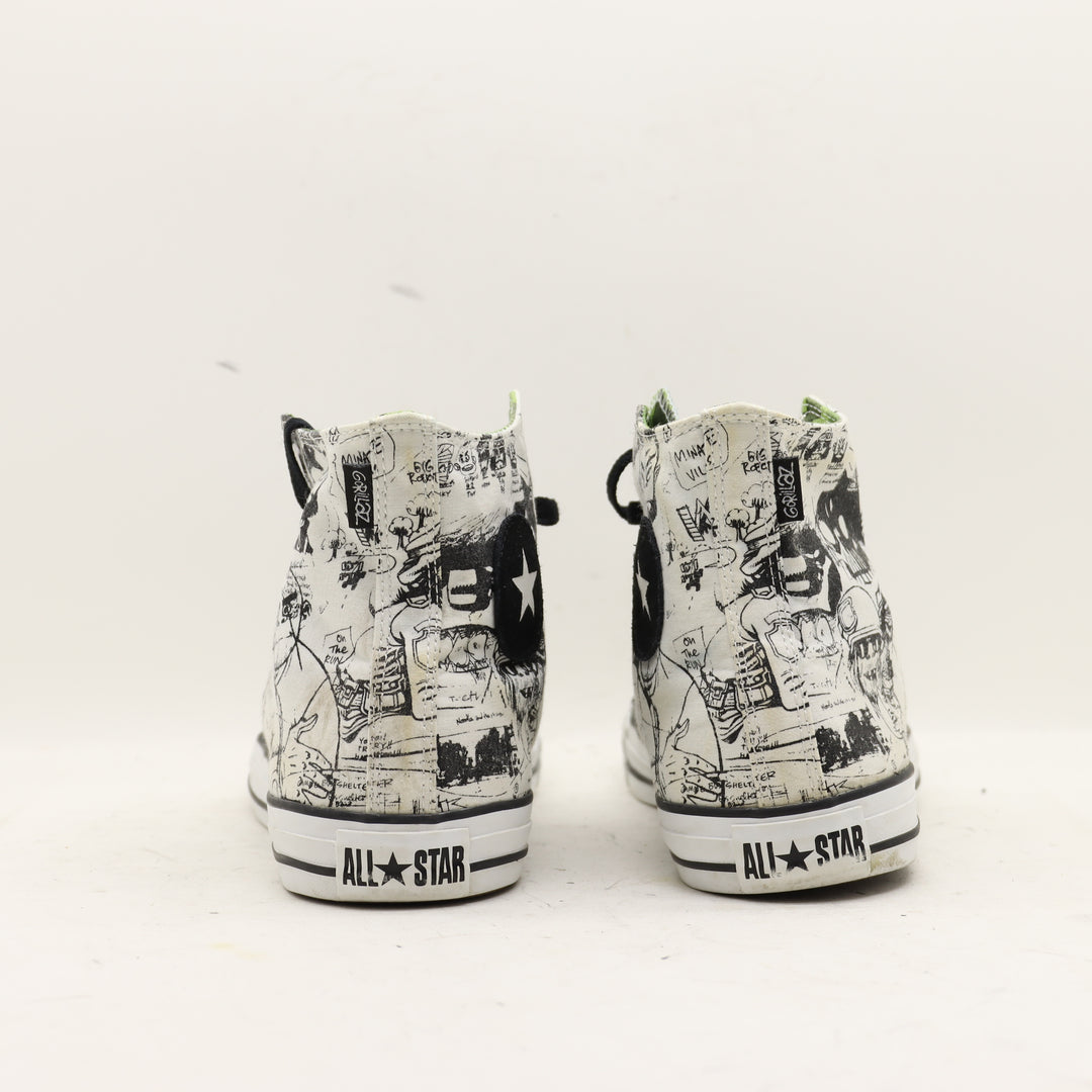 Converse All Star Gorillaz Limited Edition Alte Nere e Bianche Eur 45 Unisex