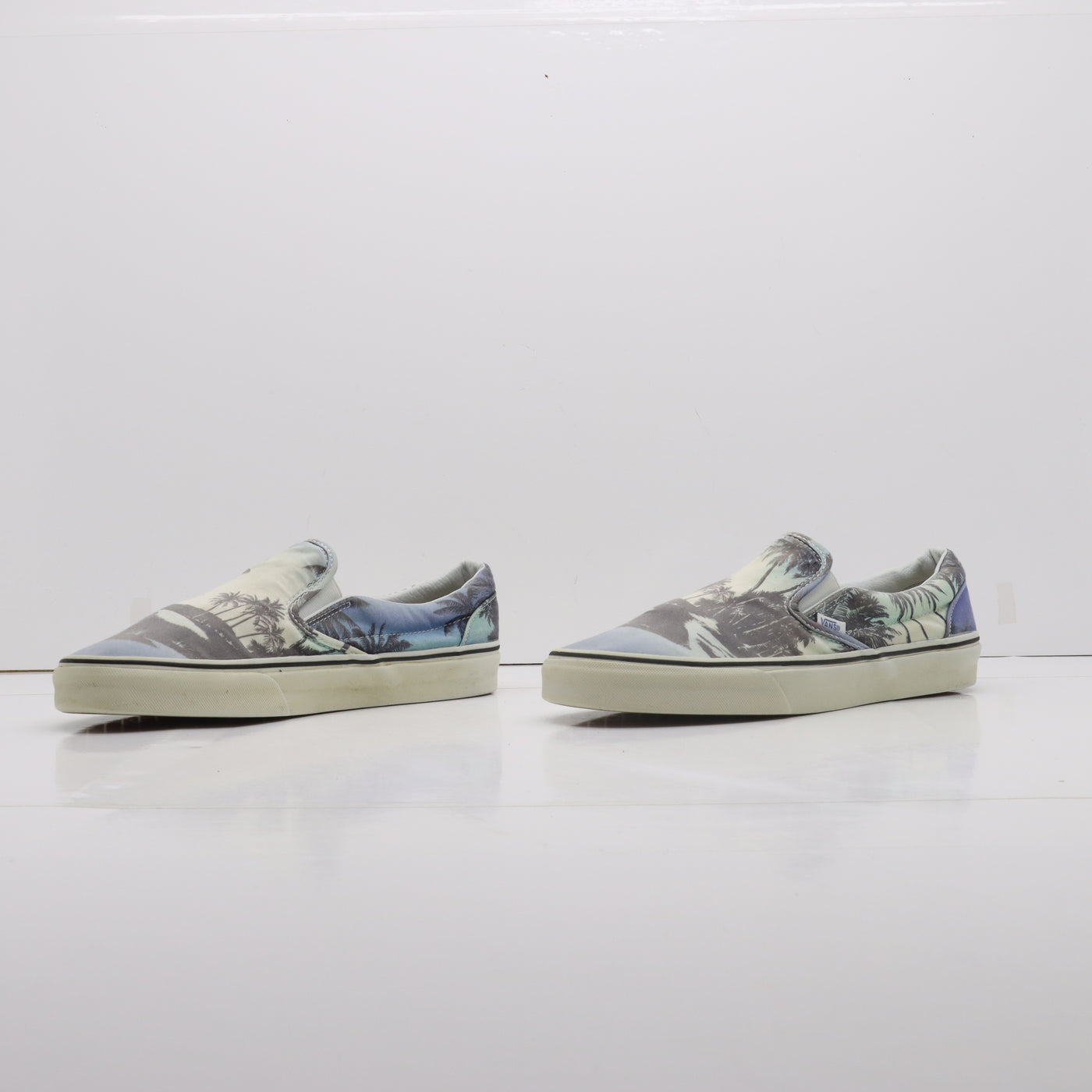 Vans Vandoren Slip-on Basse Blu E Bianco Floreale Eur 42 Unisex
