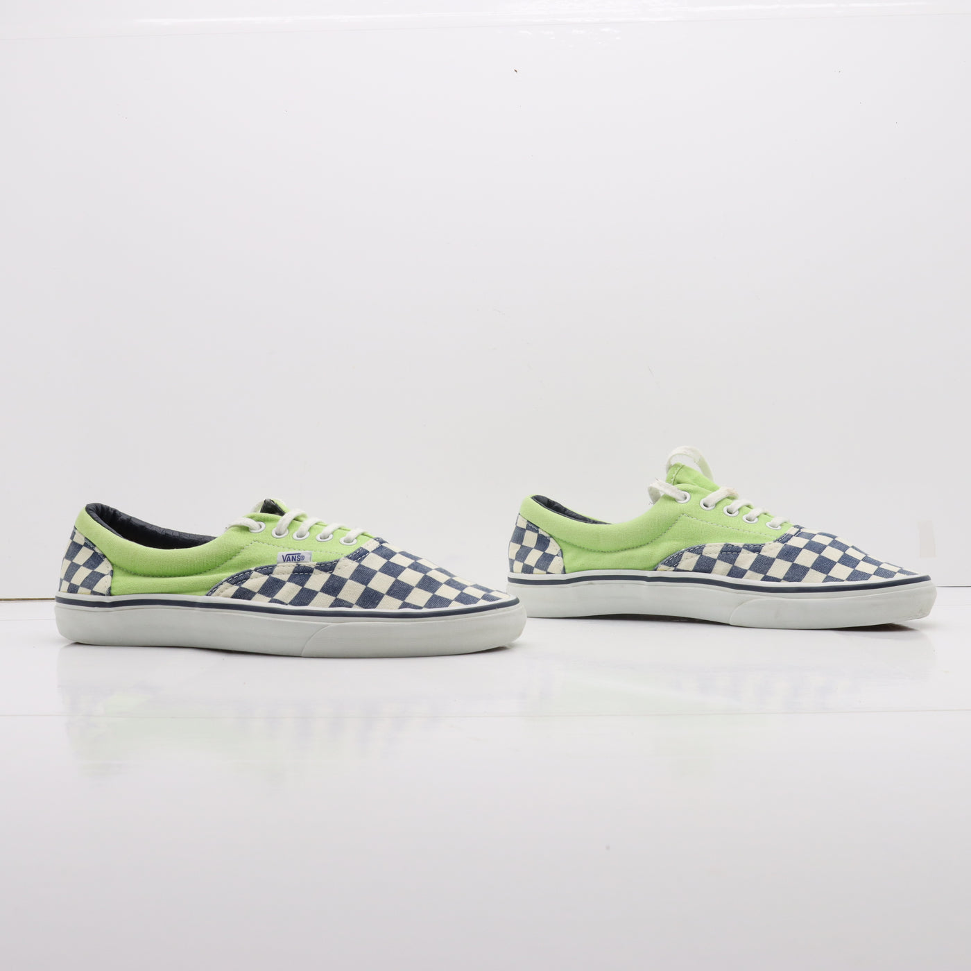 Vans Vandoren Era Basse Bianco Blu Verde a Quadri Eur 43 Uomo