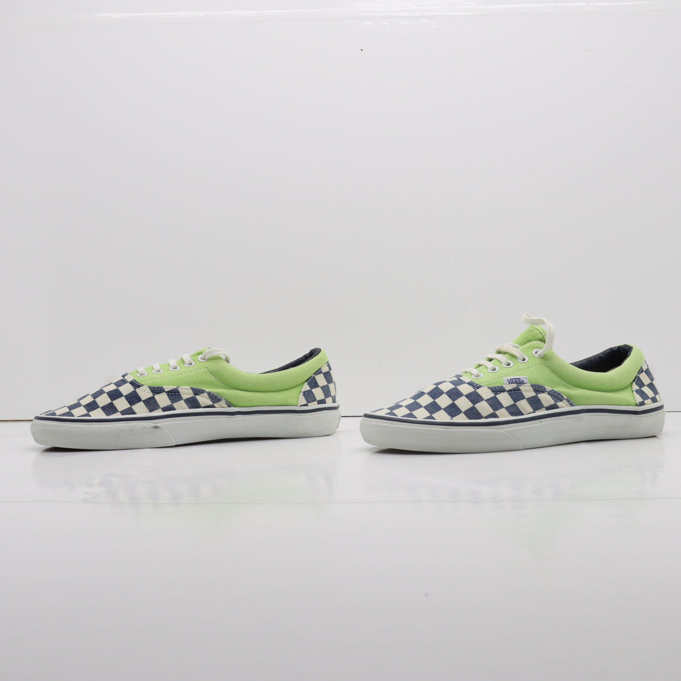Vans Vandoren Era Basse Bianco Blu Verde a Quadri Eur 43 Uomo