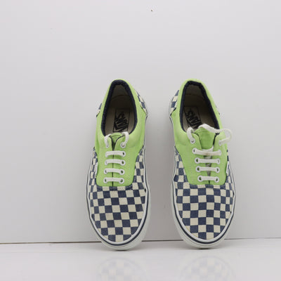 Vans Vandoren Era Basse Bianco Blu Verde a Quadri Eur 43 Uomo