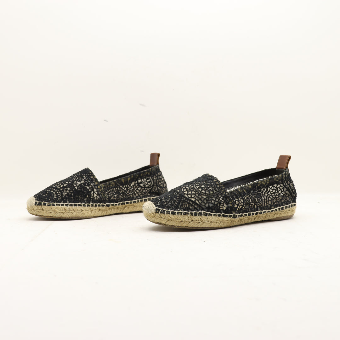 Chloé Espadrillas Nera Ricamata Donna