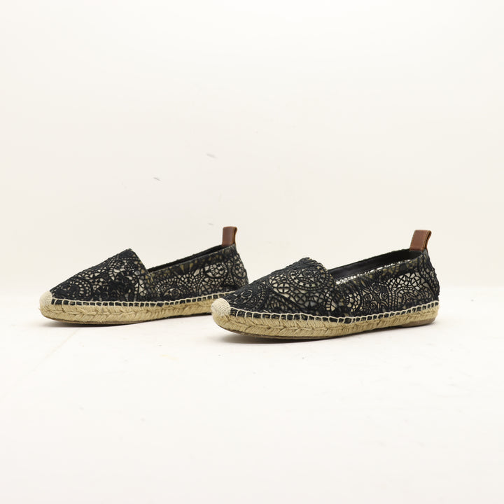 Chloé Espadrillas Nera Ricamata Donna