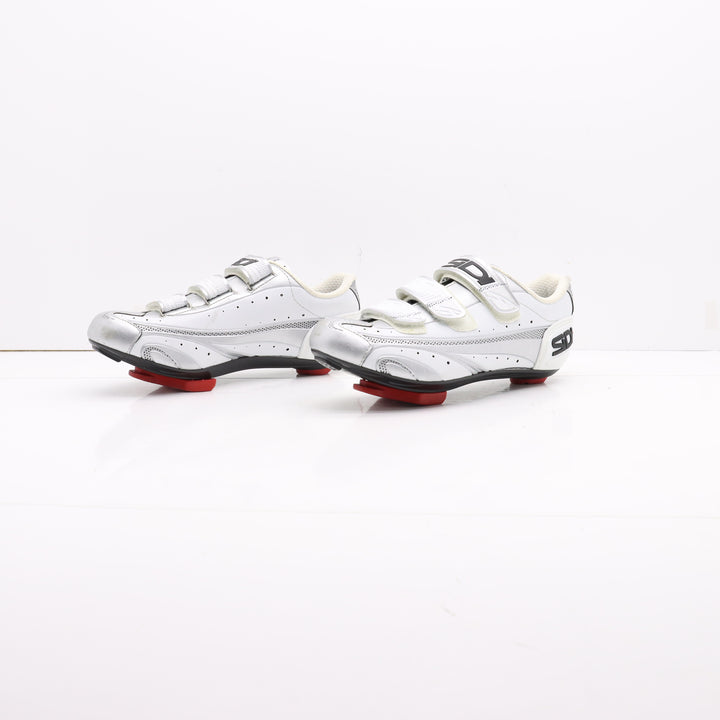 Sidi Duran Carbon Millenium Mtb Strappo Scarpe da Bicicletta Bianche Eur 41 Uomo