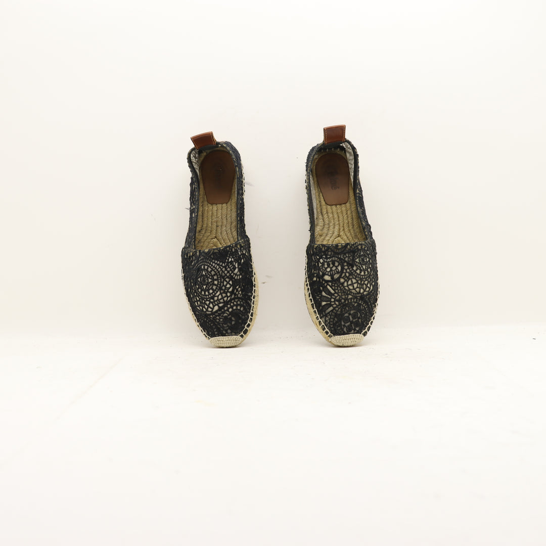 Chloé Espadrillas Nera Ricamata Donna