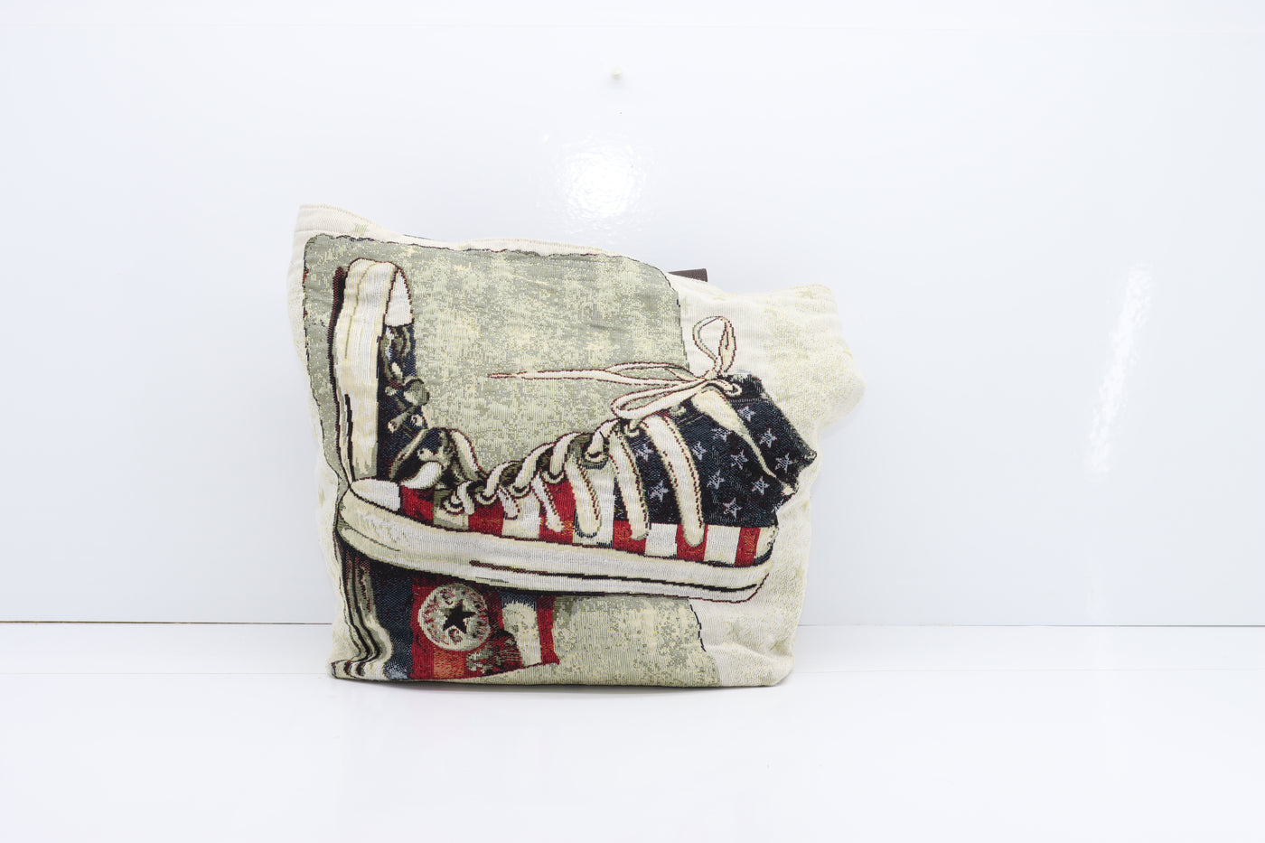 Converse All Star Borsa Donna Usato Crema Vintage