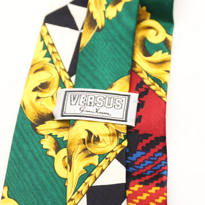 Gianni Versace Versus Cravatta Uomo Vintage 100% Seta