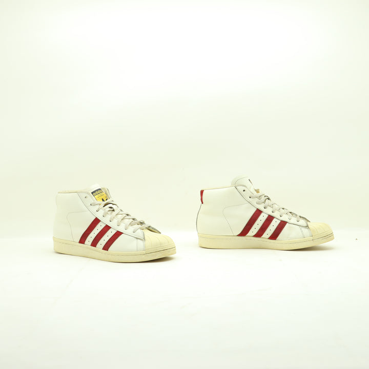 Scarpe Adidas 3 Bandes Pelle Fr 43 1/3 Bianco Uomo