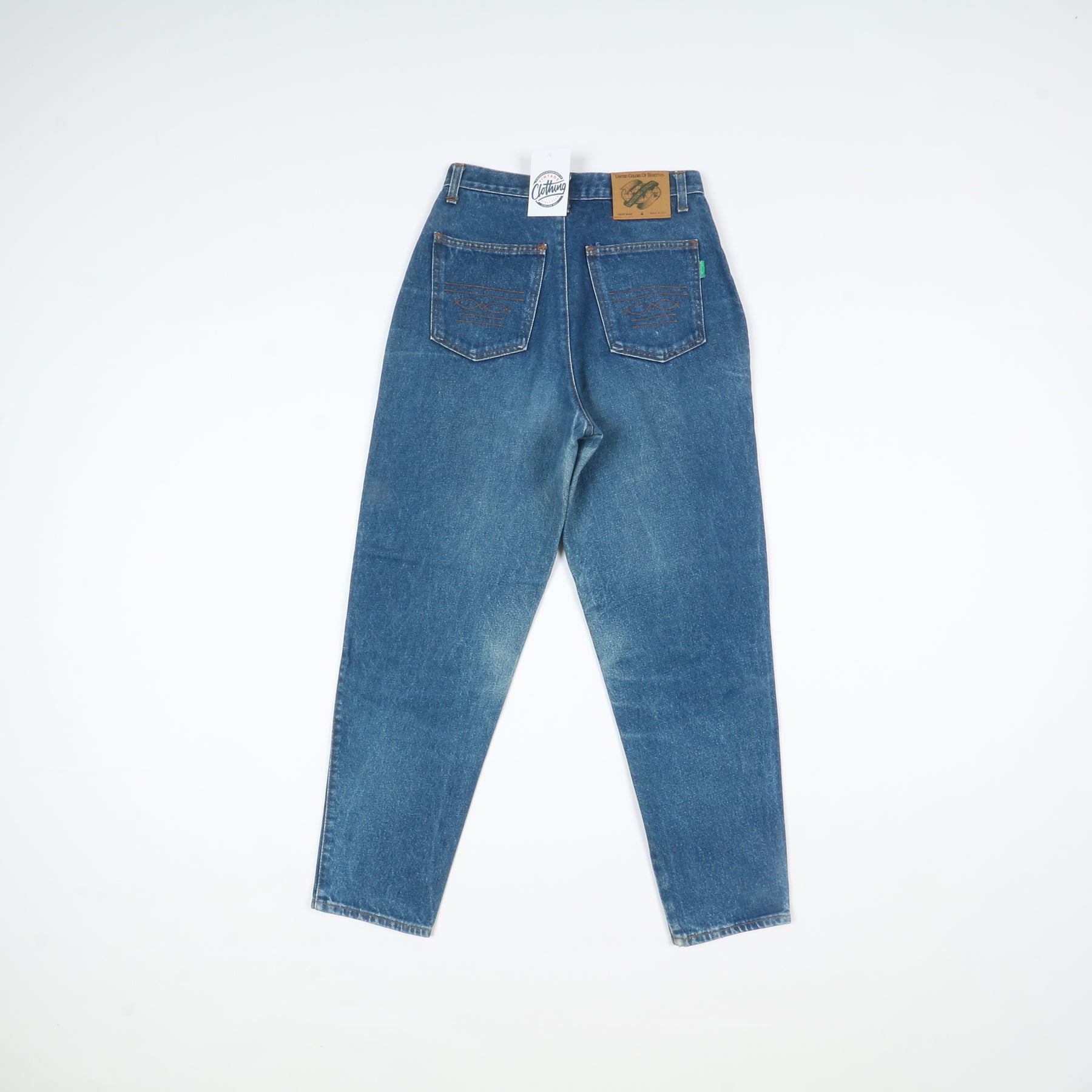 Benetton Carota Mom Fit Jeans Vintage Denim Taglia 44 Donna Vintage Clothing Shop