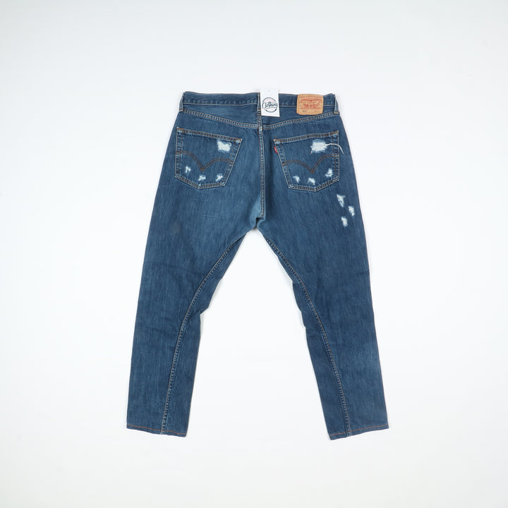 Levi's 501 Rework Custom Jeans Denim Strappato W38 Uomo