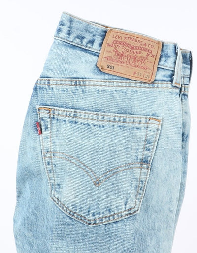 Levi's 501 Tie Dye Taglia W31 L34 Denim Unisex Vita Alta