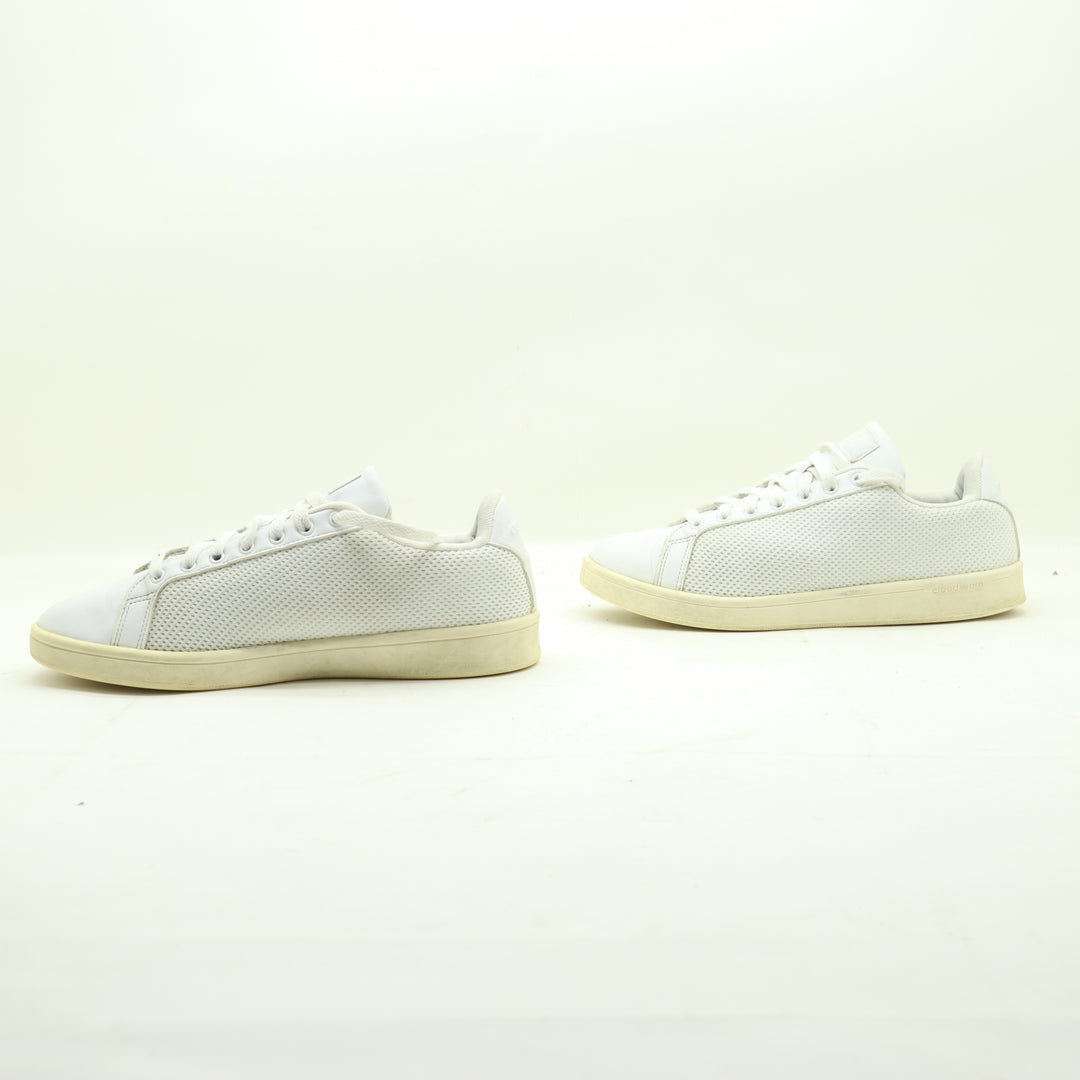 Scarpe Adidas Cloud Foam Advantage Pelle Fr 42 Bianco Uomo