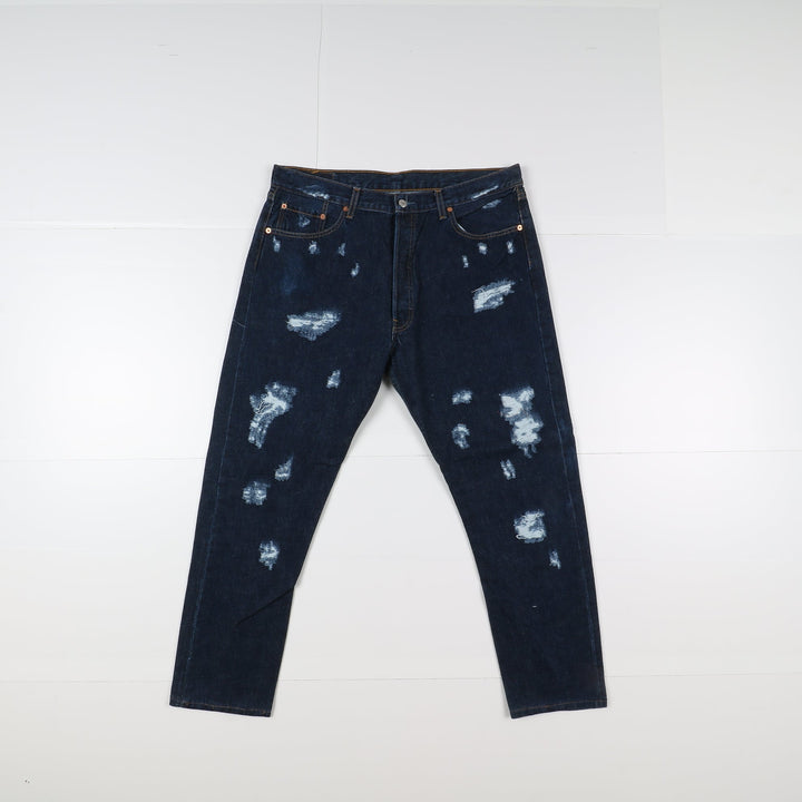 Levi's 501 Custom W38 Denim Strappato Uomo Vita Alta