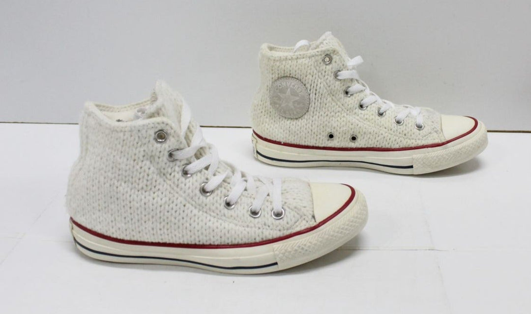 Converse All Star scarpe Bianco Alte Eur 37.5 UK 5 US 7 in Lana uncinetto