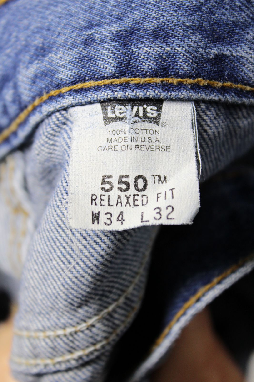Levi's 550 Relaxed Fit Made In USA W34 L32 Jeans Vintage