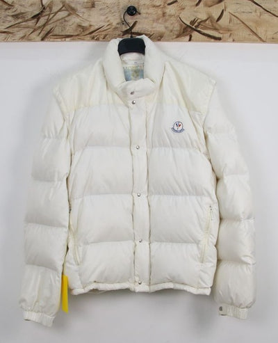 Moncler Grenoble Giacca Piumino Bianco Taglia 2 Donna