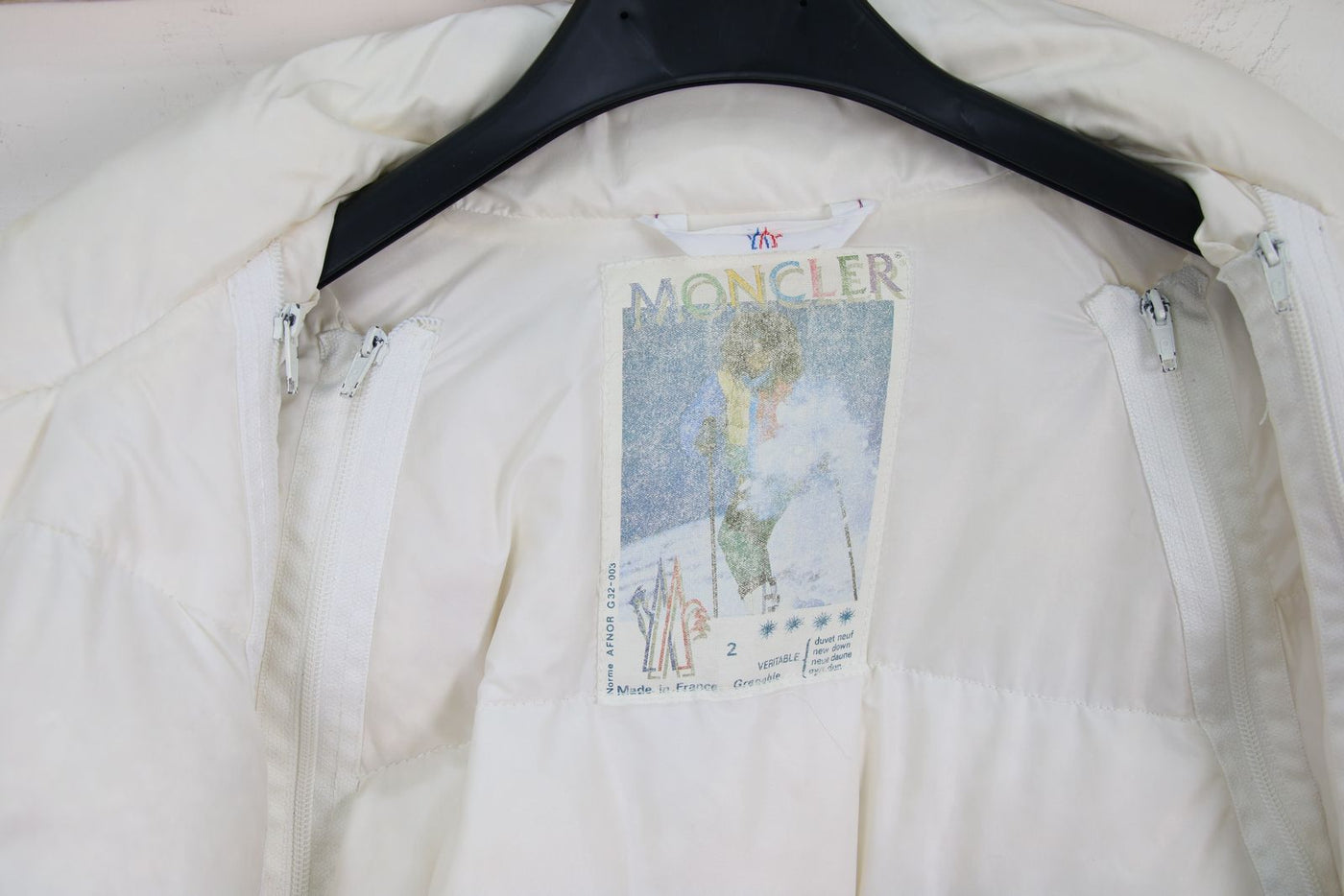 Moncler Grenoble Giacca Piumino Bianco Taglia 2 Donna
