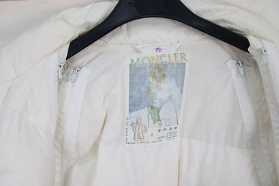 Moncler Grenoble Giacca Piumino Bianco Taglia 2 Donna