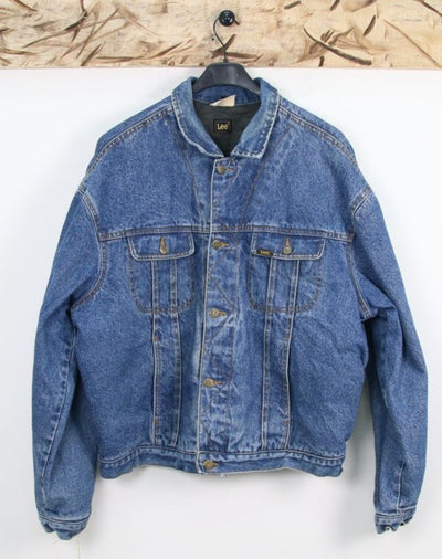 Lee Lened Riders Giacca di Jeans Imbottito Denim Taglia XL Unisex