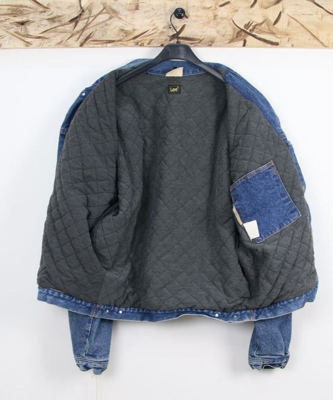 Lee Lened Riders Giacca di Jeans Imbottito Denim Taglia XL Unisex