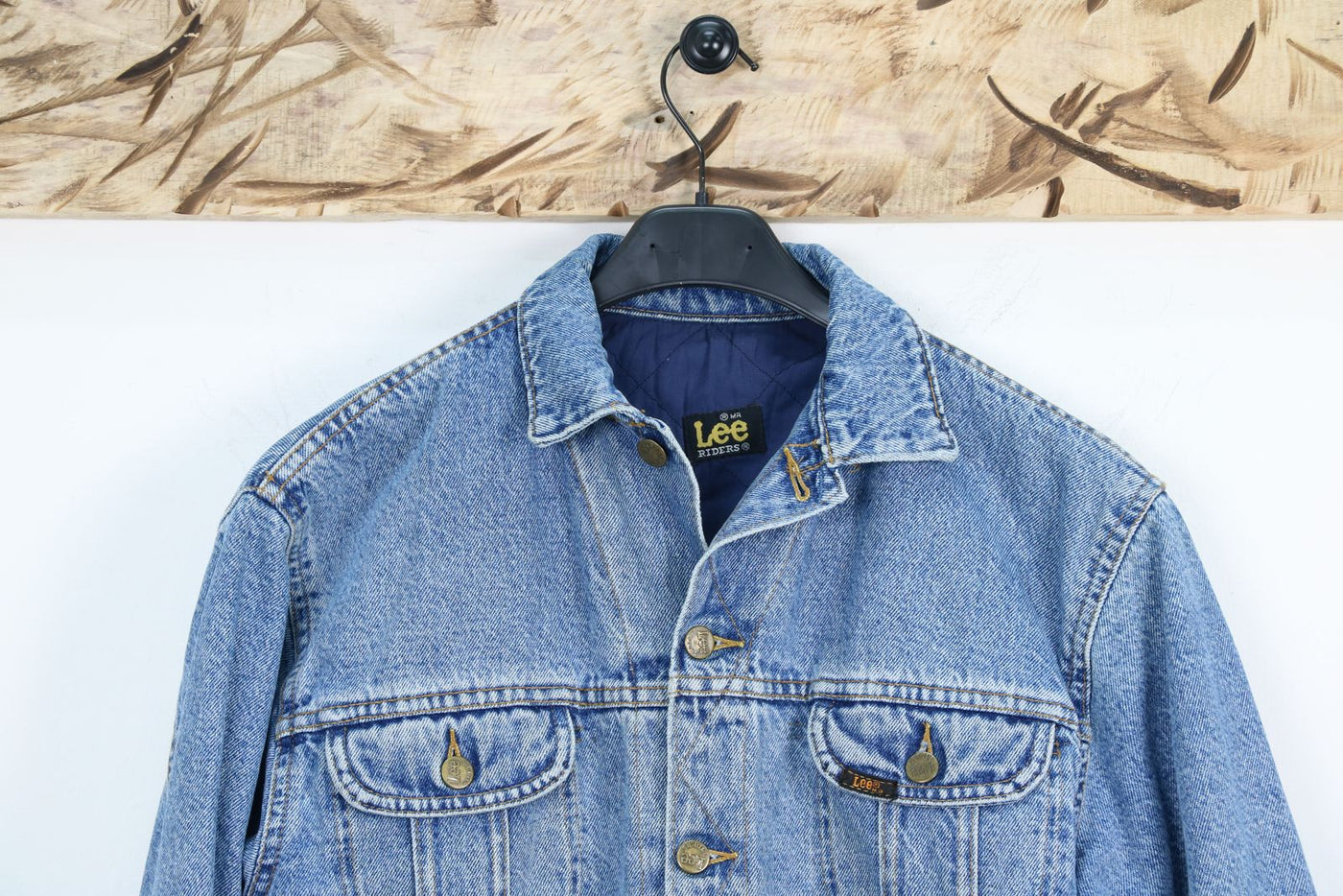 Lee Riders Giacca di Jeans Imbottito Denim Taglia 16 Unisex Made in USA
