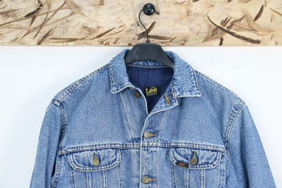 Lee Riders Giacca di Jeans Imbottito Denim Taglia 16 Unisex Made in USA