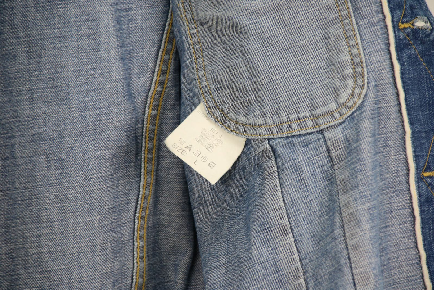 Lee 101-5 Giacca di Jeans Vintage Cimosa Taglia L Unisex