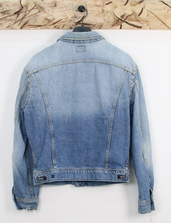 Lee 101-5 Giacca di Jeans Vintage Cimosa Taglia L Unisex