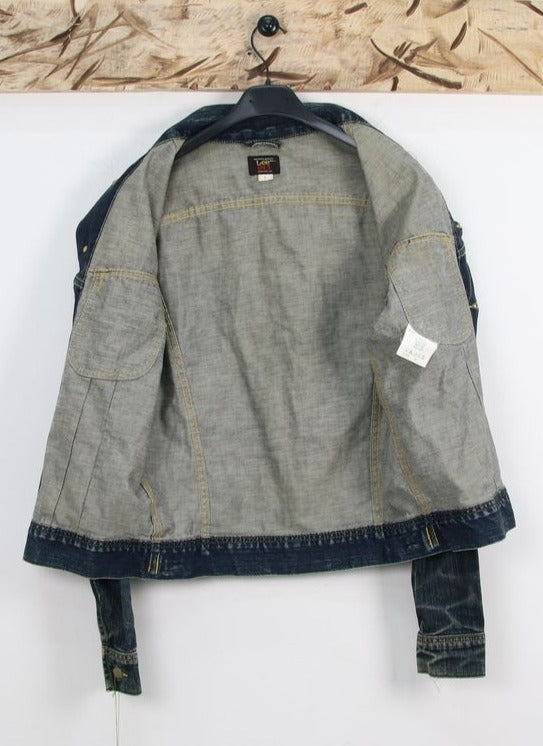 Lee 101-5 Giacca di Jeans Vintage Denim Taglia L Unisex