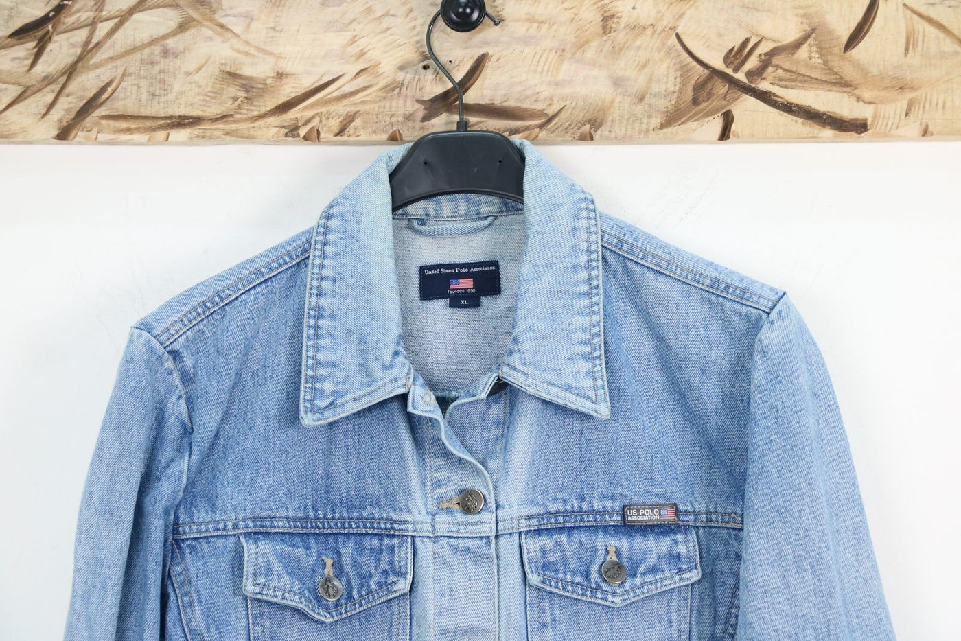 U.S. Polo Giacca di Jeans Denim Taglia XL Unisex