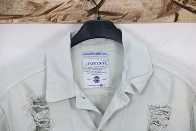 J. Taverniti Over Size Giacca di Jeans Denim con Strappi Unisex
