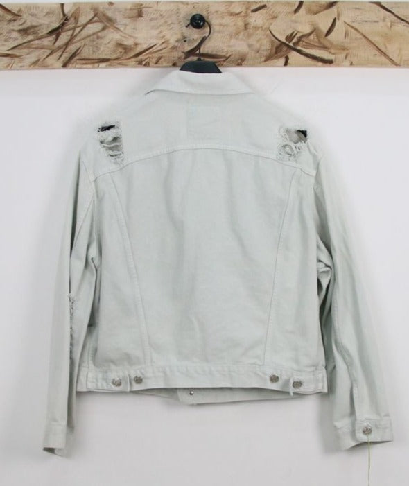 J. Taverniti Over Size Giacca di Jeans Denim con Strappi Unisex