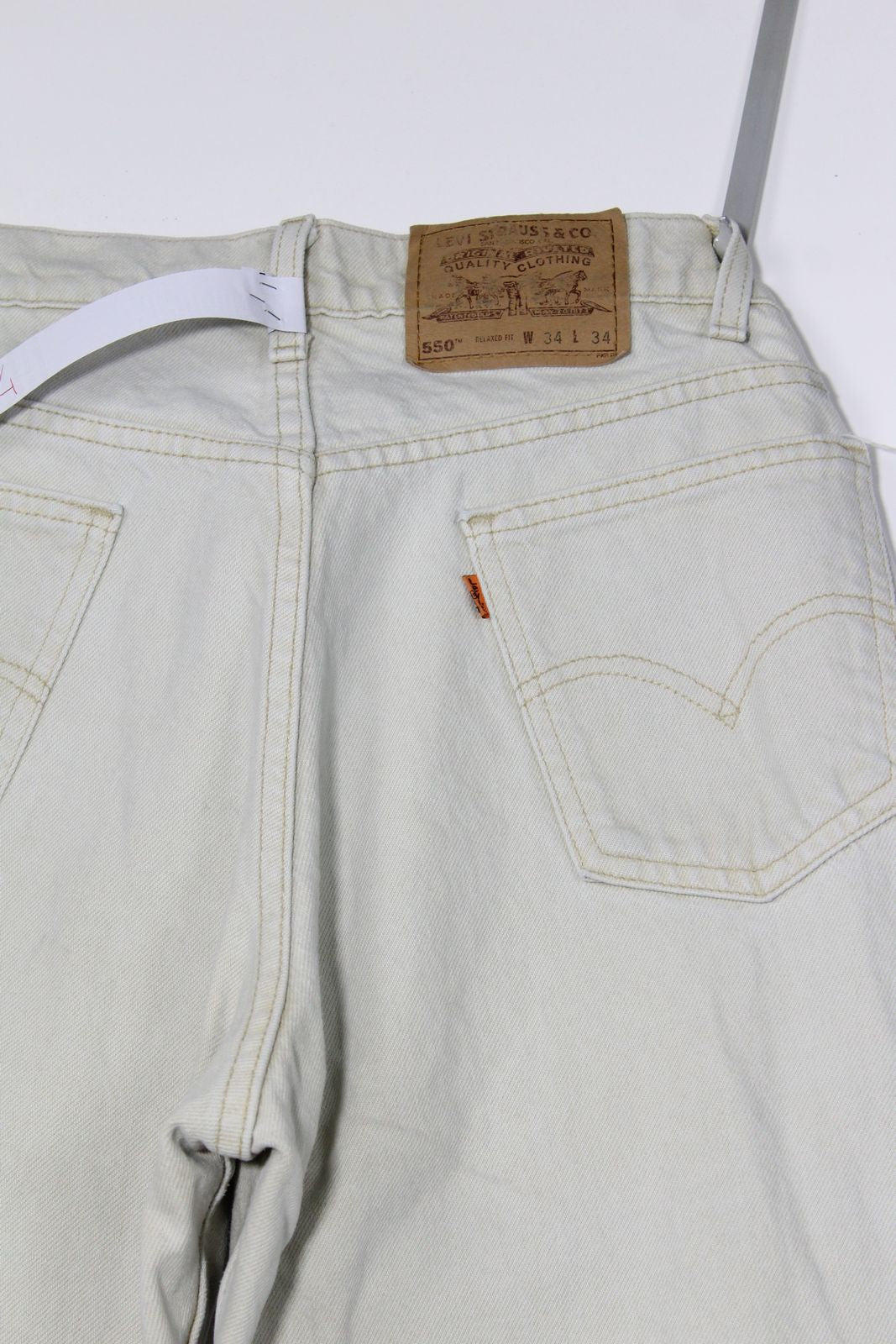 Levi's 550 Relaxed Fit Orange tab Made In USA W34 L34 Jeans Vintage