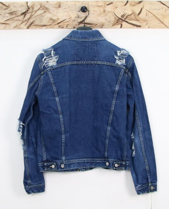 Jeans Donna Giacca Di Jeans Con Strappi Meltin Pot Jeremy Giacca