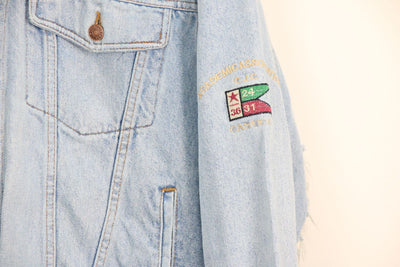 Casucci Over Size Giacca di Jeans Denim con Strappi Unisex