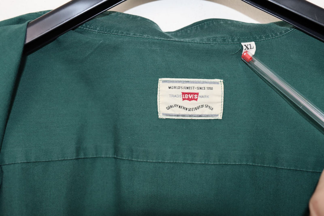 Levi's camicia vintage white tab taglia XL verde