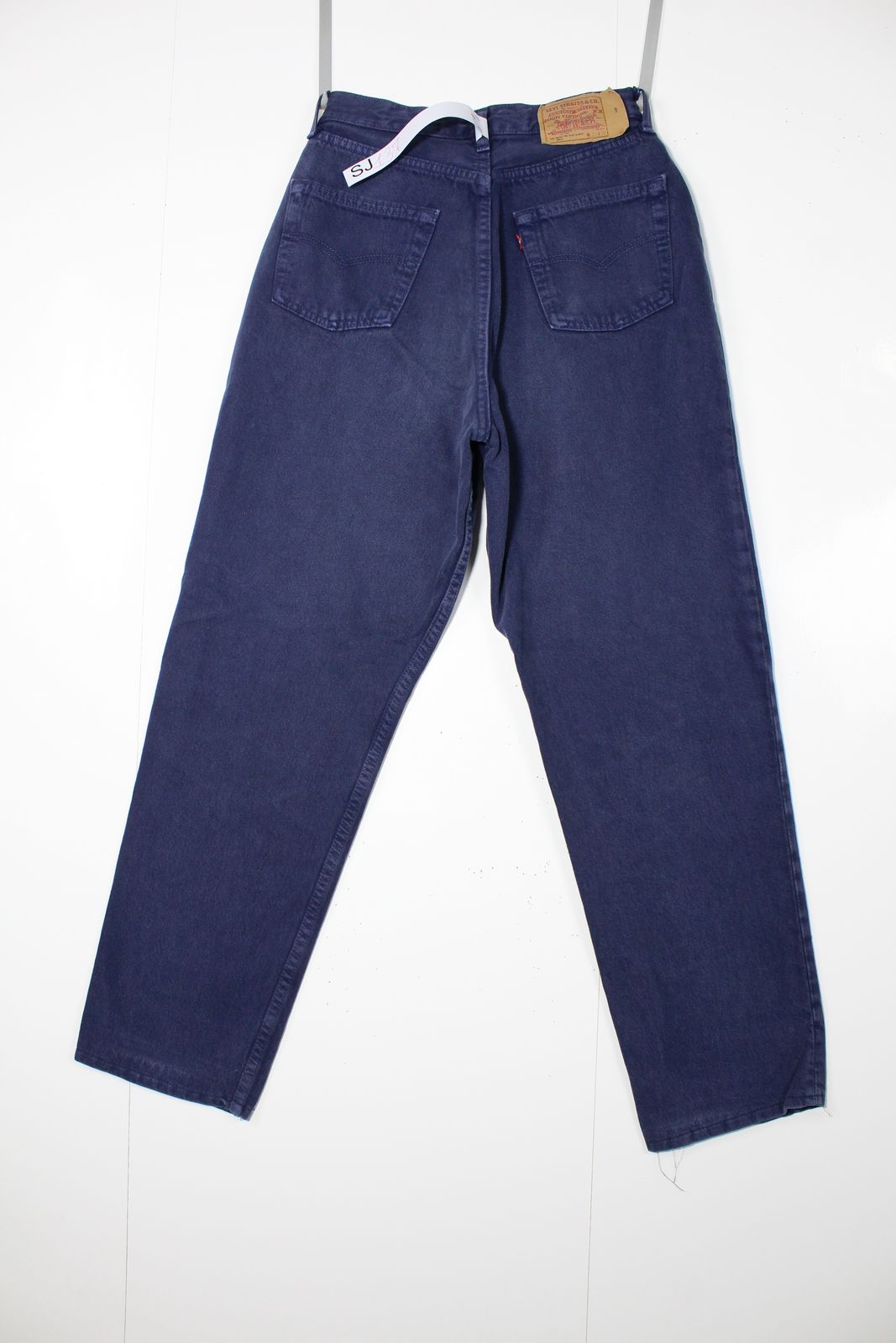Levi's 901 W33 L32 Blu Navy Denim Made In USA Jeans Vintage