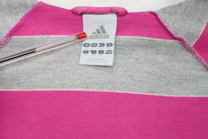 Adidas Track Top vintage taglia 40 rosa e grigio